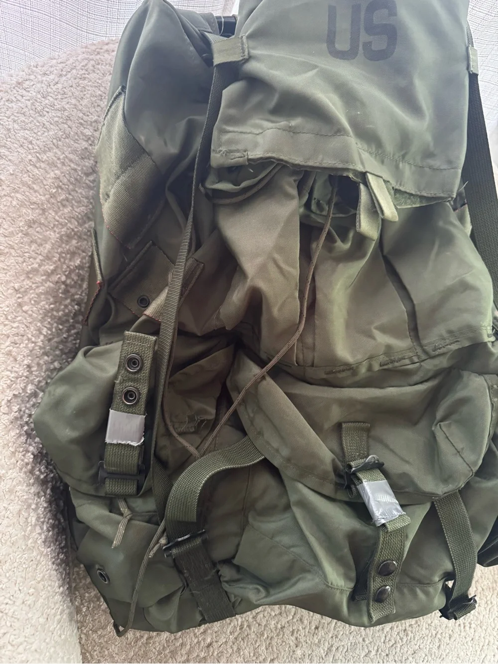 USGI Large ALICE LC-1 Field Pack Rucksack Backpack w/ Frame Olive